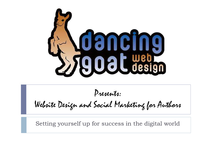 website design and social marketing for authors