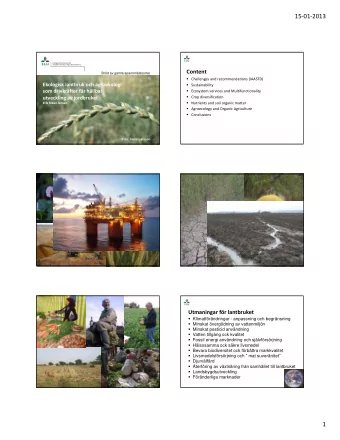 15  01  2013  Content  Brd av gamla spannmlssorter  Challenges and recommendations