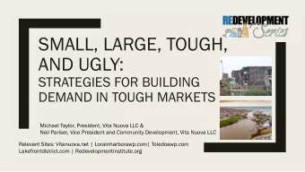 SMALL, LARGE, TOUGH,  AND UGLY:  STRATEGIES FOR BUILDING  DEMAND IN TOUGH MARKETS  Michael Taylor,