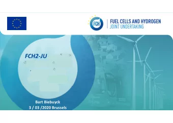 FCH2-JU meeting  with the Informal  Group of RTD  Liaison Offices  (IGLO)  Bart Biebuyck  3 / 03