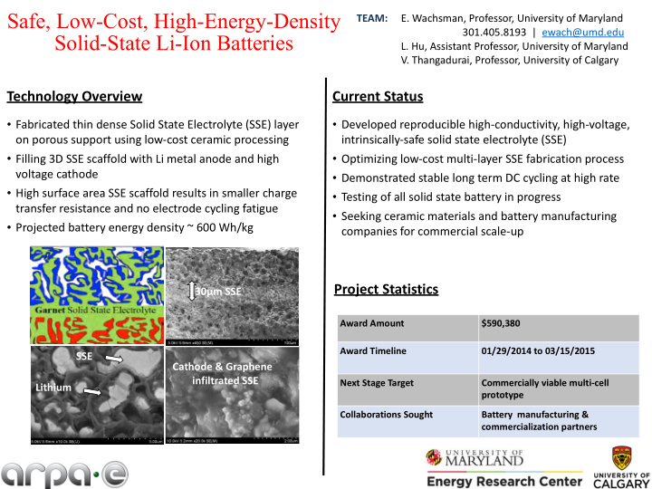 safe low cost high energy density