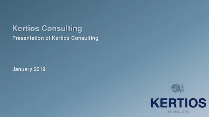 kertios consulting
