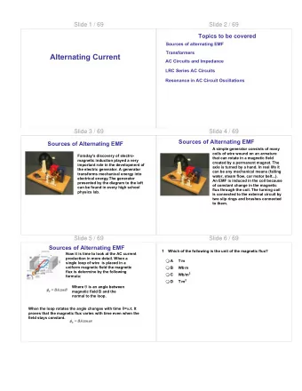 Alternating Current  AC Circuits and Impedance  LRC Series AC Circuits  Resonance in AC Circuit