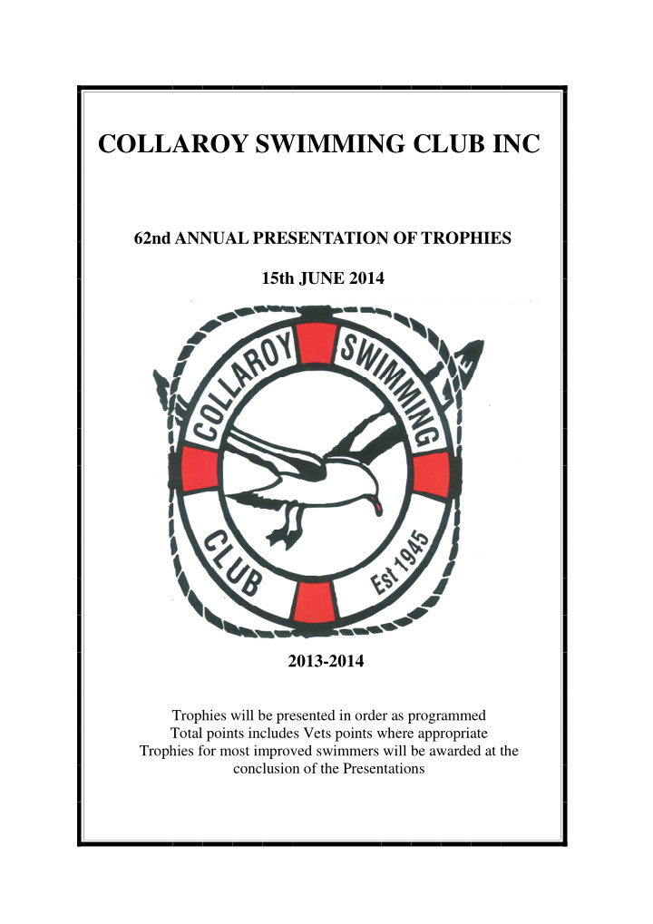 collaroy swimming club inc