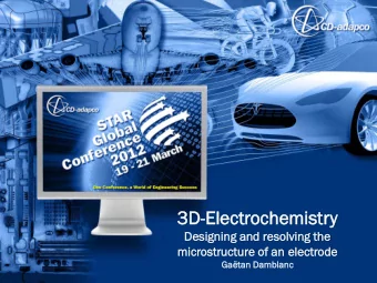 3D  3D-Elect  Electroch  ochemist  emistry  Designin  igning  g and resolving  olving the