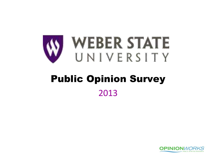 public opinion survey 2013