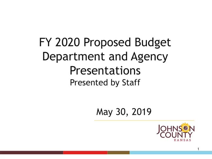 fy 2020 proposed budget department and agency