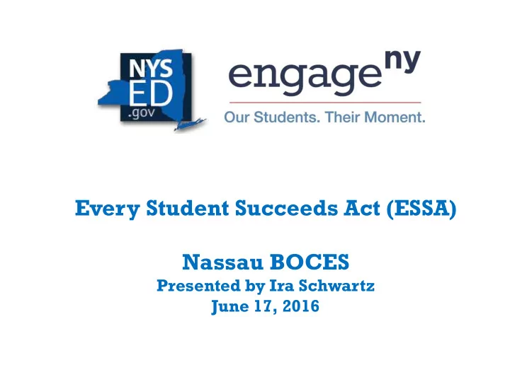 every student succeeds act essa