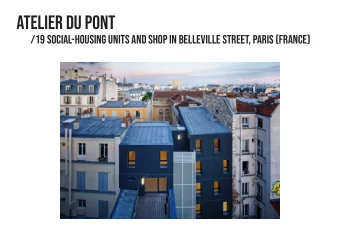 ATELIER DU PONT  /19 social-housing units and shop in Belleville Street, Paris (France)  /Basics