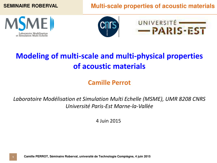 modeling of multi scale and multi physical properties of