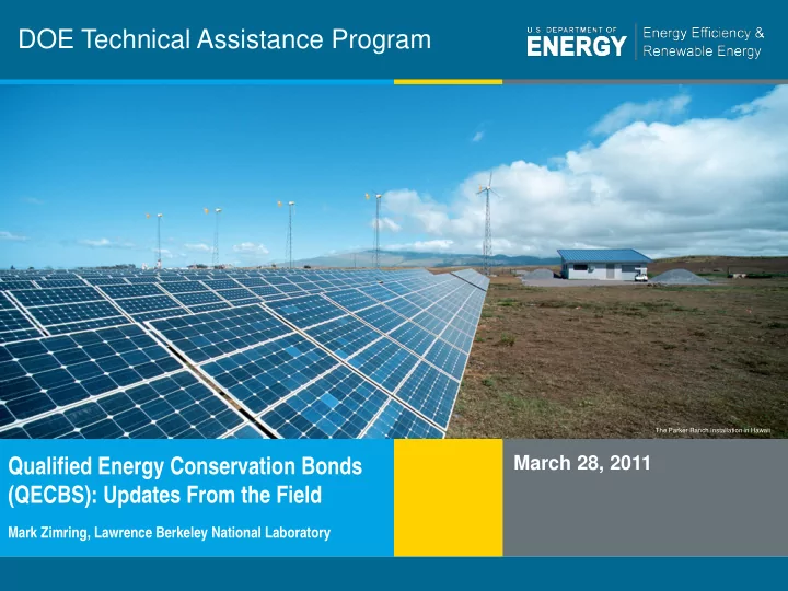 doe technical assistance program