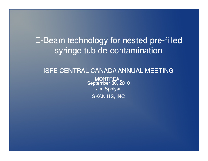 e beam technology for nested pre beam technology for