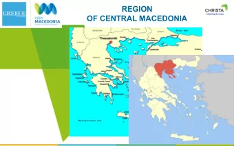 REGION  OF CENTRAL MACEDONIA  Thessaloniki Biennale of  Contemporary Art  Miltos Nikolaou  Project