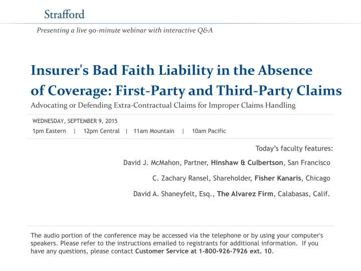 of coverage first party and third party claims