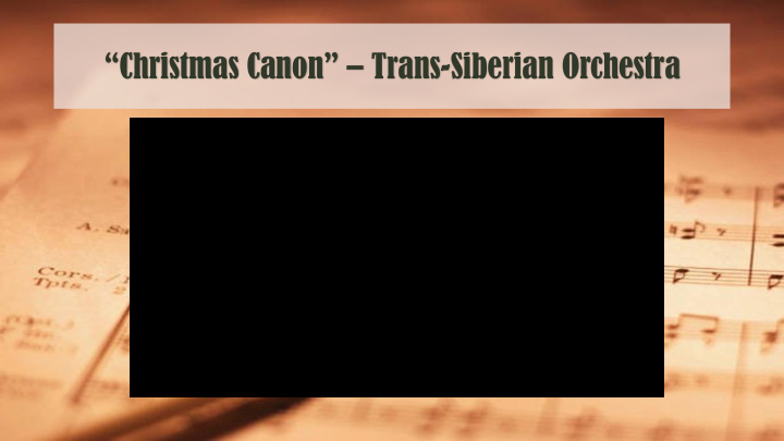 christmas canon trans siberian orchestra the baroque