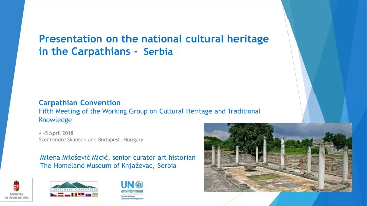 presentation on the national cultural heritage