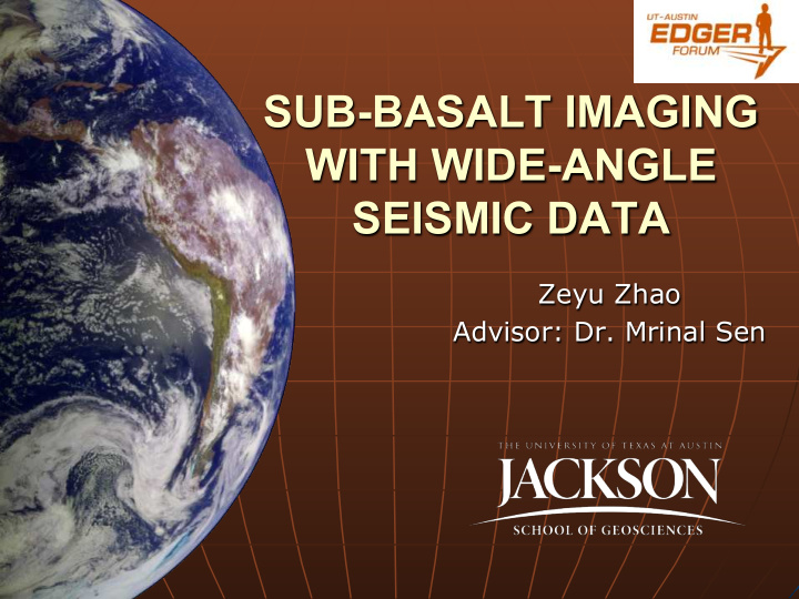 sub basalt imaging with wide angle seismic data