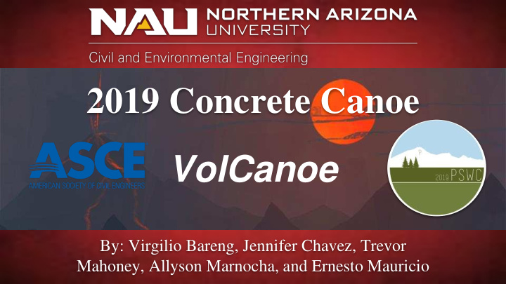 2019 concrete canoe volcanoe