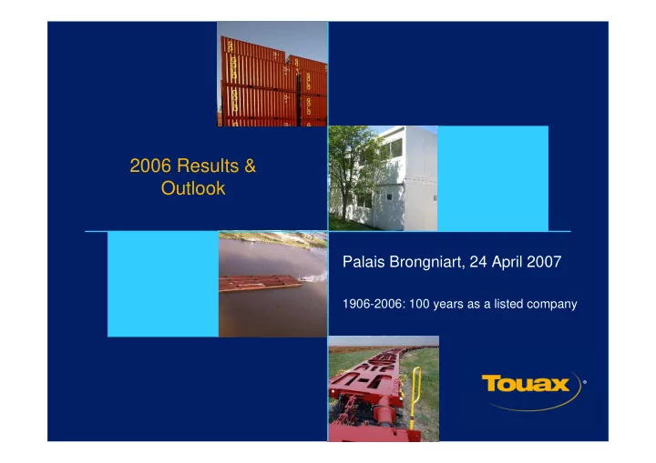 2006 results outlook
