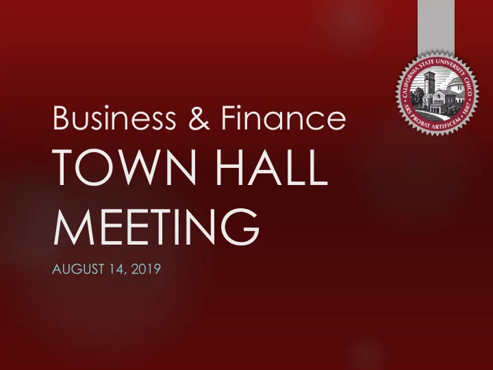 town hall meeting