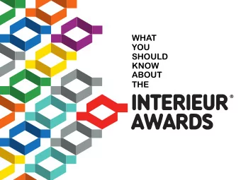 WHAT  YOU  SHOULD  KNOW  ABOUT  THE  THE BIANNUAL  COMPETITION FOR  OBJECTS AND SPACES,