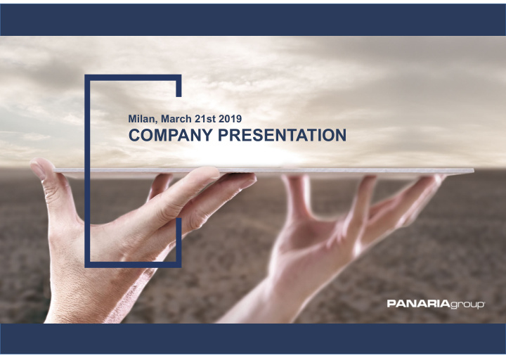 company presentation panariagroup