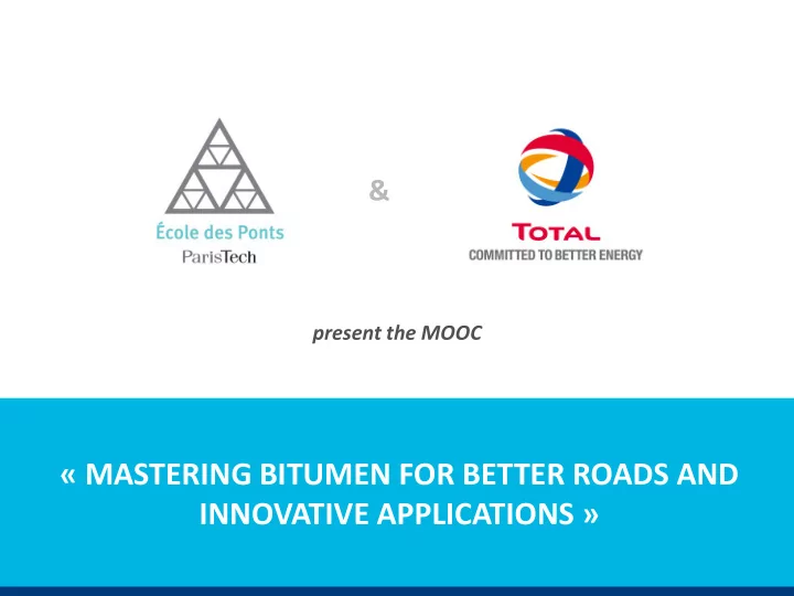 mastering bitumen for better roads and innovative