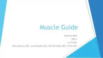 Muscle Guide  Notorious EMG  DR2.2  3/12/2019  Chris Anderson (EE), Jacob Gamboa (EE), Marshall