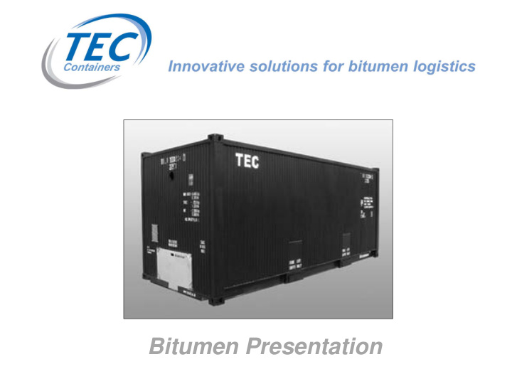 bitumen presentation design consultants engineers serving