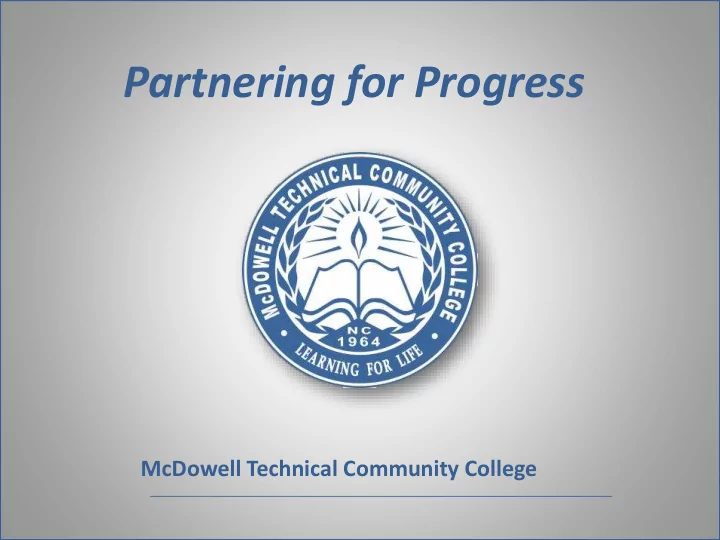 partnering for progress