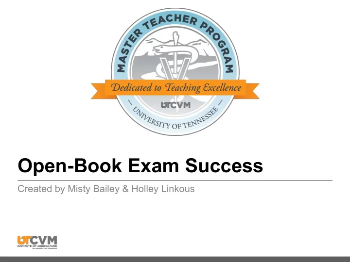 open book exam success