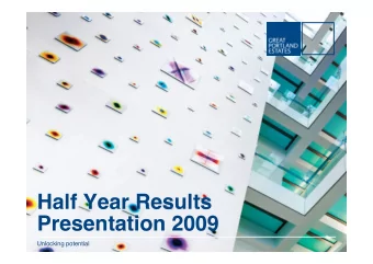 Presentation 2009  Unlocking potential  Agenda   Introduction  Toby Courtauld