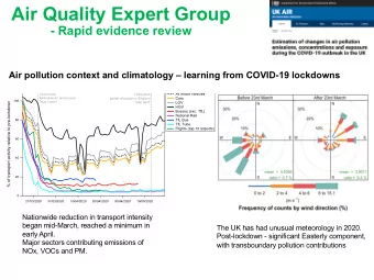 Air Quality Expert Group  - Rapid evidence review  Air pollution context and climatology