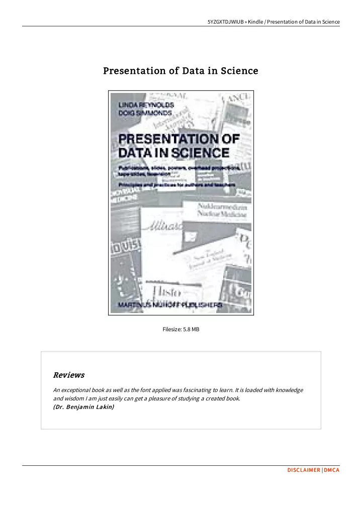 presentation of data in science presentation of data in