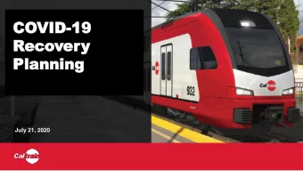 CO  COVID  VID-19  19  Business  Reco  ecover  ery  y  Plan  Planning  Planning July 21 , 2020