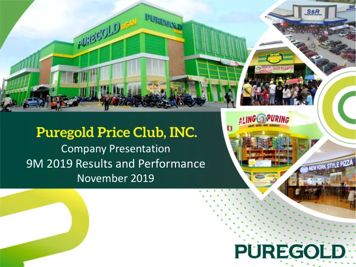 9m 2019 results and performance