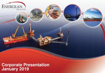 Corporate Presentation  January 2019  Disclaimer This presentation may contain forward-looking