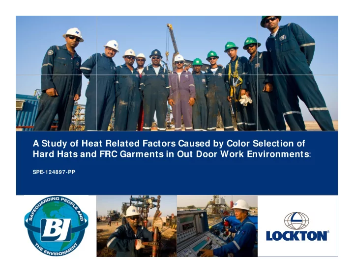 a study of heat related factors caused by color selection