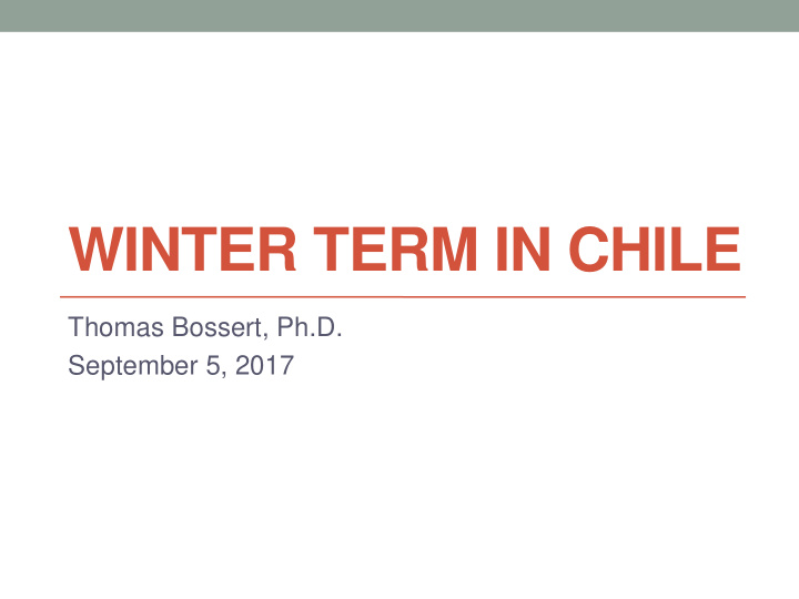 winter term in chile
