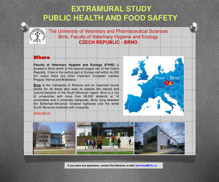 extramural study public health and food safety
