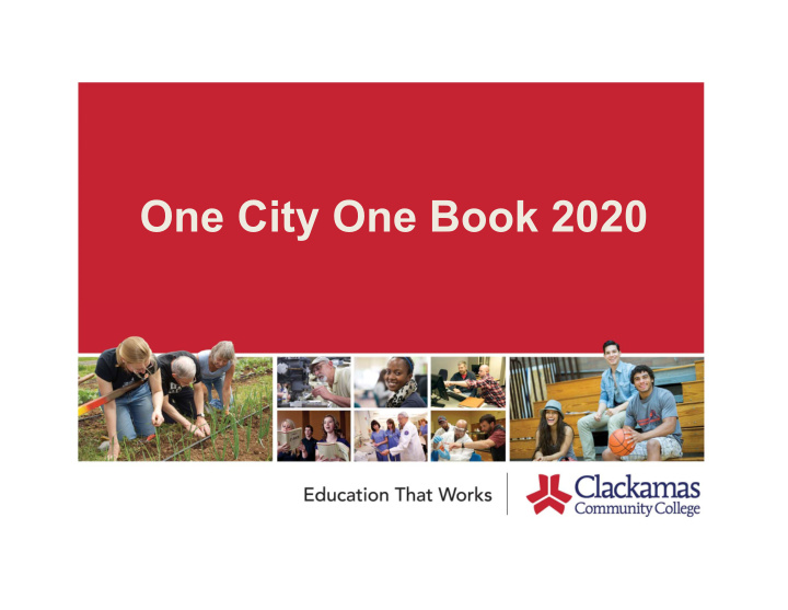 one city one book 2020 first annual