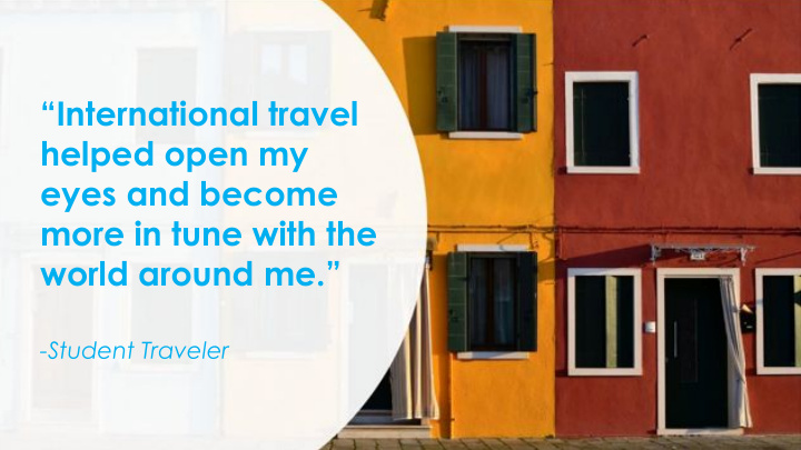 international travel helped open my eyes and become more