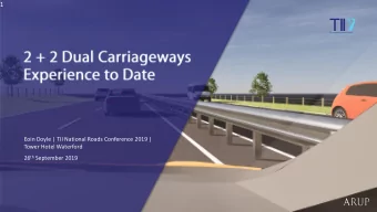 1  Eoin Doyle | TII National Roads Conference 2019 |  Tower Hotel Waterford 26 th September 2019  2