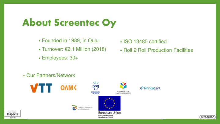 about screentec oy