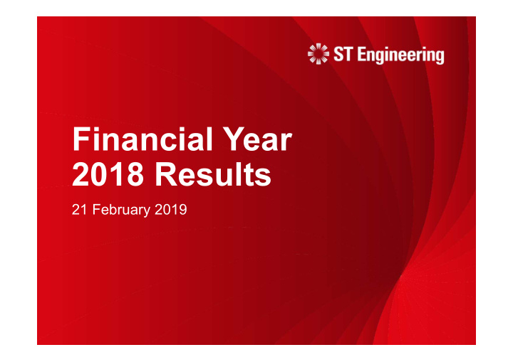 financial year 2018 results