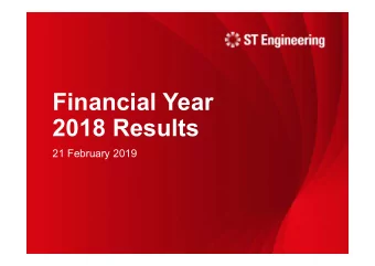 Financial Year  2018 Results  21 February 2019  Agenda   Group Highlights   Sector