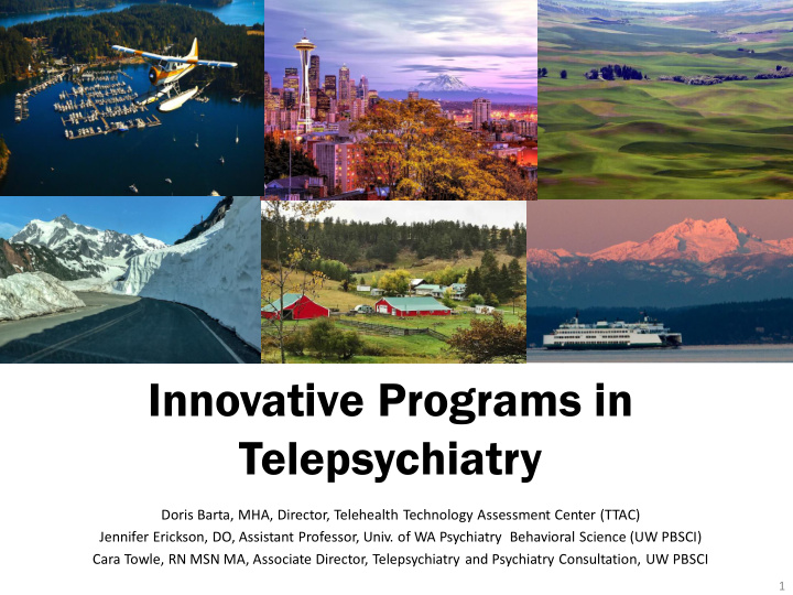 innovative programs in telepsychiatry