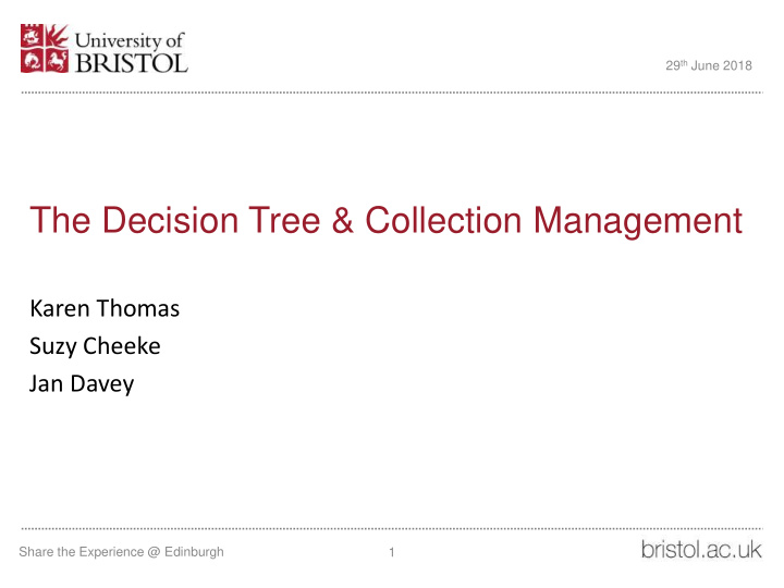 the decision tree collection management