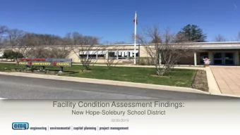 Facility Condition Assessment Findings:  New Hope-Solebury School District  02/26/2019