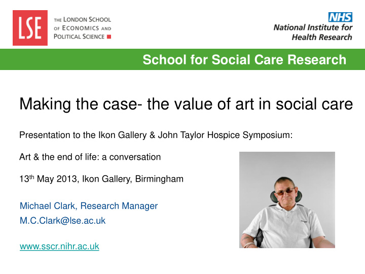 making the case the value of art in social care
